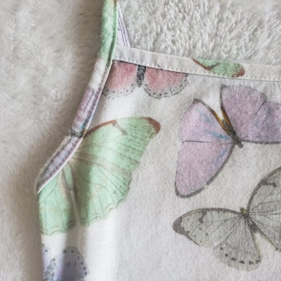PRETTYLITTLETHING Bodycon Butterfly Print Spaghetti Strap Mini Dress Sz 4 - Picture 7 of 12